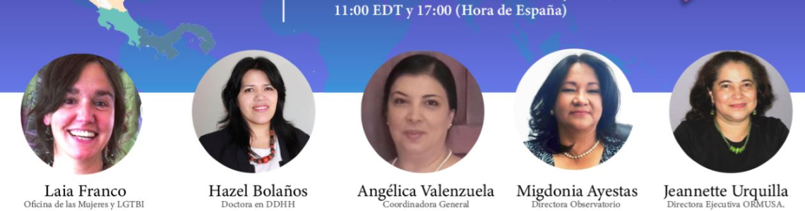 Webinar sobre "La pandemia del feminicidio en Centroamerica en los tiempos del COVID-19"