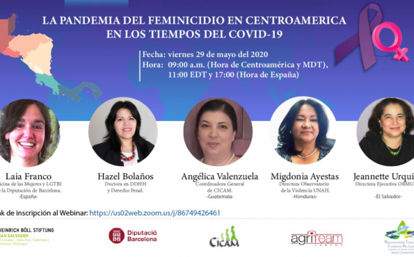 Webinar sobre "La pandemia del feminicidio en Centroamerica en los tiempos del COVID-19