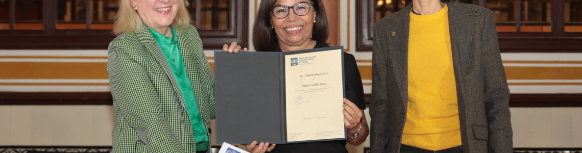 La activista nicaragüense Haydée Castillo, XLIV Premio por la Paz